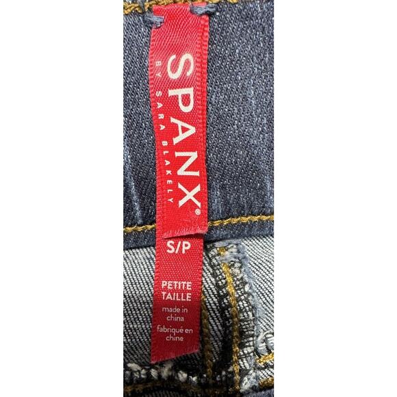 Spanx Women's Distressed Skinny Stretch Blue Jeggings - Size S - Picture 5 of 7